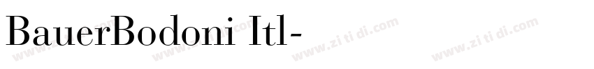 BauerBodoni Itl字体转换